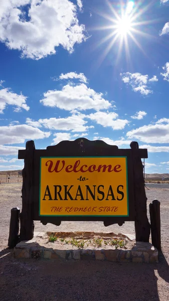 Vítejte na koncepci státu Arkansas — Stock fotografie