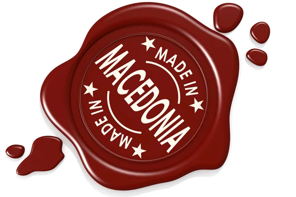 Label zegel van Made in Macedonië — Stockfoto