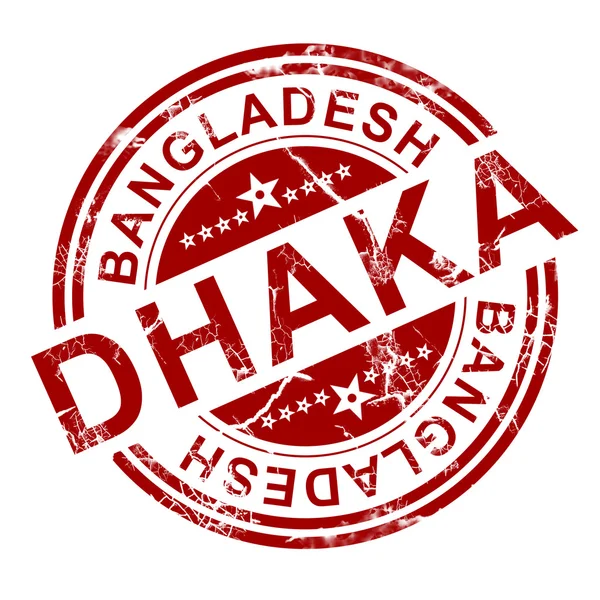 Red Dhaka stamp — Stock Photo, Image
