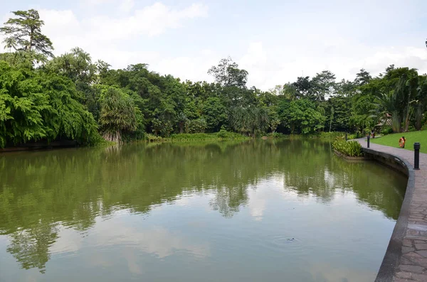 Jezioro w Singapur ogród botaniczny — Zdjęcie stockowe