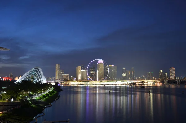 在日落期间新加坡市容 — 图库照片