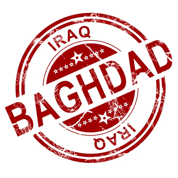 Rote Baghdad-Briefmarke — Stockfoto