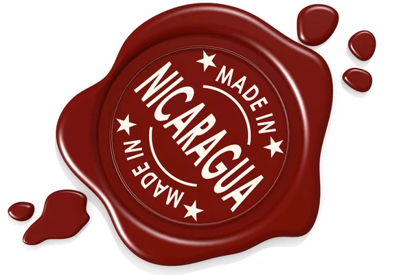 Sceau d'étiquette de Made in Nicaragua — Photo