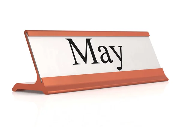 May word on table tag isolated — Stock Photo, Image