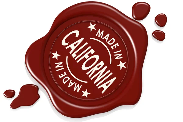 Sigillo di etichetta di made in California — Foto Stock