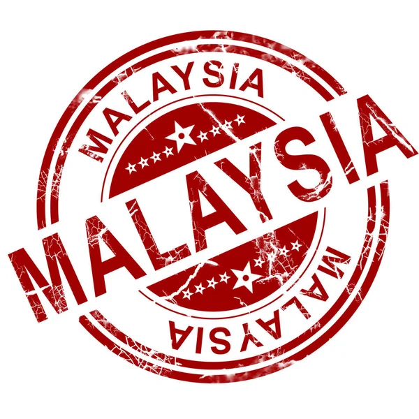 Red Malaysia stamp — Stock Photo, Image