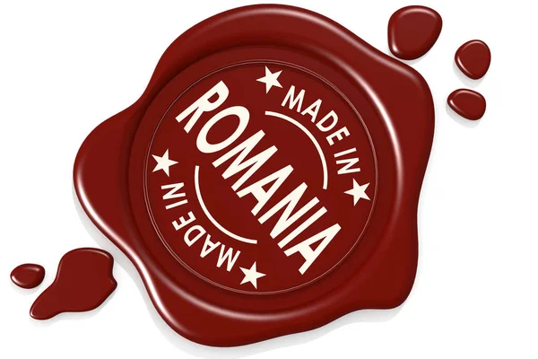 Etikett sigill Made i Rumänien — Stockfoto