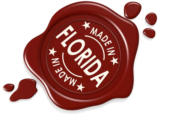 Etykieta foka Made in Florida — Zdjęcie stockowe