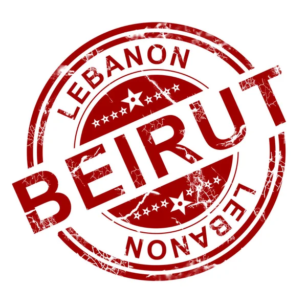 Red Beirut stamp — Stock Photo, Image