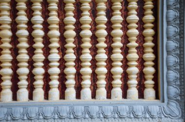 Phnom Penh, Kamboçya'da Kraliyet Sarayı'nın pencere.