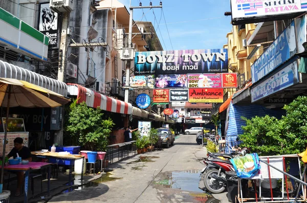 Vista de Walking Street en Pattaya.Tailandia — Foto de Stock