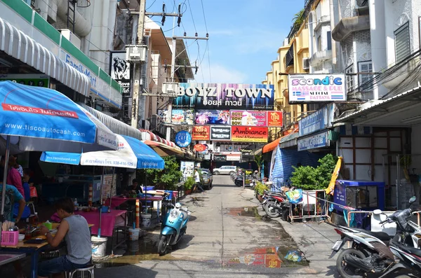 Viiew of Street em Pattaya.Tailândia — Fotografia de Stock