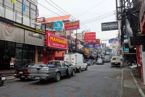 Vista de Walking Street en Pattaya.Tailandia — Foto de Stock