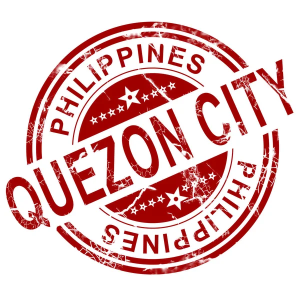 Red Quezon City stempel — Stockfoto