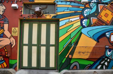 Hacı lane, Singapur, dekoratif duvar resmi