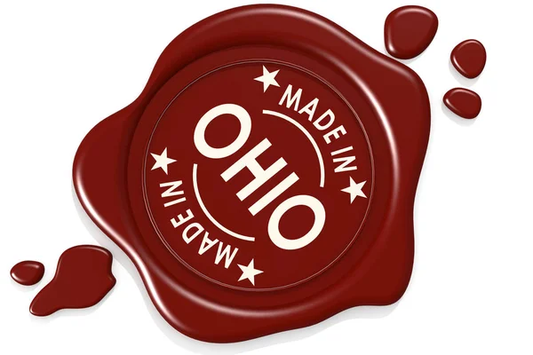 Sello de etiqueta de Made in Ohio — Foto de Stock