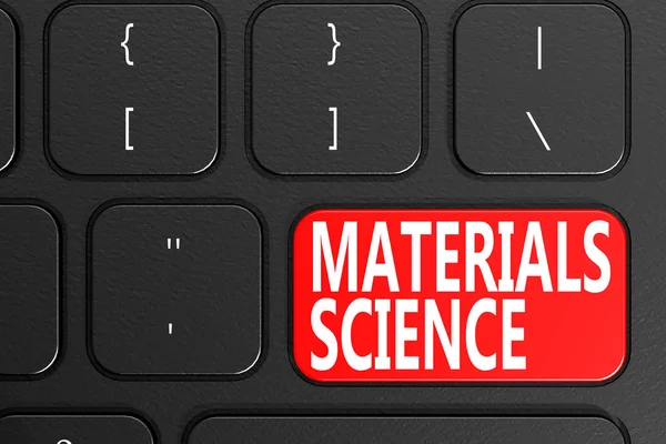 Materialwissenschaft auf schwarzer Tastatur — Stockfoto