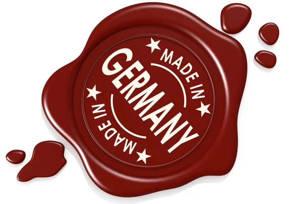 Selo de etiqueta de feita na Alemanha — Fotografia de Stock
