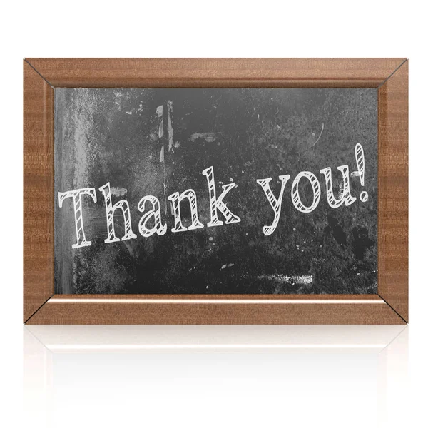 Thank you written on blackboard — Stock Photo, Image