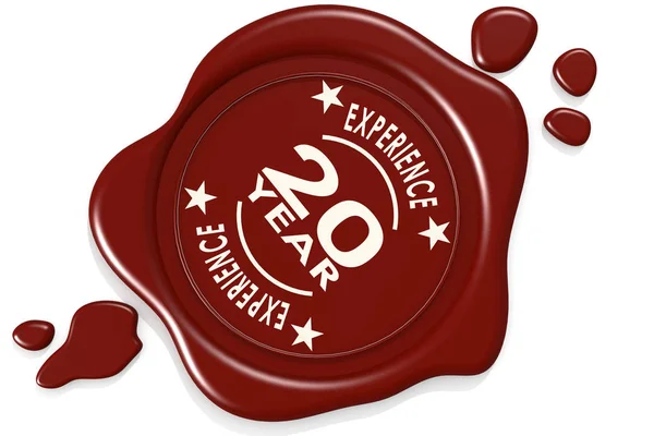 Selo de etiqueta de experiência de 20 anos — Fotografia de Stock