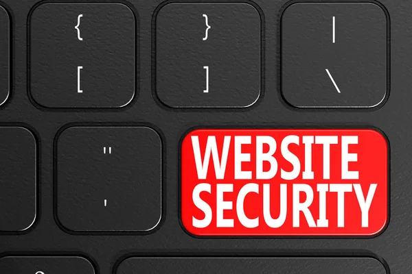 Rode website security-knop — Stockfoto