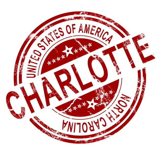 Charlotte stamp with white background — Stock Photo, Image