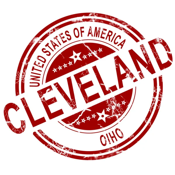 Cleveland ohio marke mit weißem hintergrund — Stockfoto