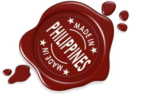 Label zegel van Made in Filippijnen — Stockfoto