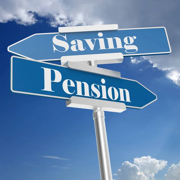 Pension and saving signs — Stock Photo, Image