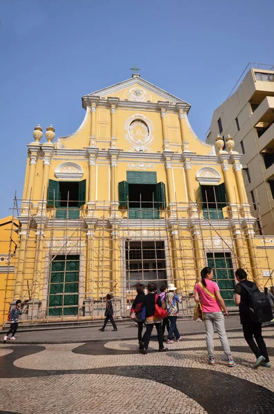 Chine Paysage urbain de Macao avec visiteurs à Macao — Photo