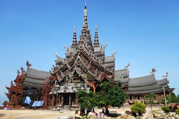 Святилище Истины, расположенное в Паттайе Таиланд — стоковое фото