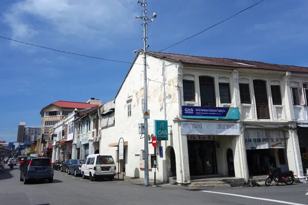 Παλιά δρομάκια και την αρχιτεκτονική του Georgetown σε Penang, Μαλαισία — Φωτογραφία Αρχείου