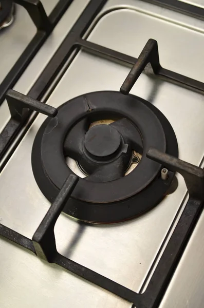 Close up image of the gas stove — Stock Photo, Image