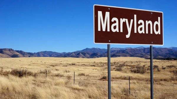 Maryland sinal de estrada marrom — Fotografia de Stock