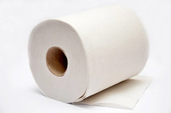 Papier toaletowy na prostym tle — Zdjęcie stockowe