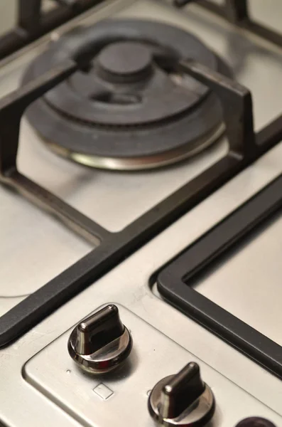 Close up image of the gas stove — Stock Photo, Image