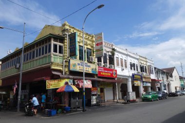 Eski sokaklar ve Georgetown Penang, Malezya mimarisini