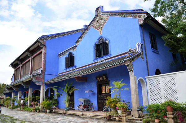 Μέγαρο Τσεονγκ φατ τζε ή μπλε αρχοντικό στο Georgetown, Penang, Malaysi — Φωτογραφία Αρχείου