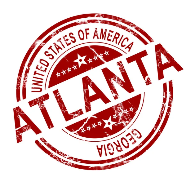 Atlanta stempel met witte achtergrond — Stockfoto