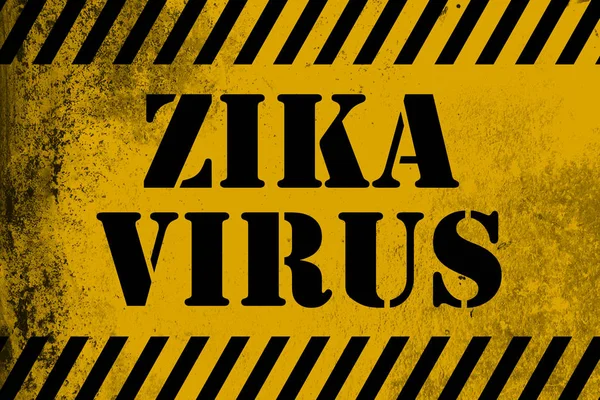 Zika 病毒标志黄色条纹 — 图库照片