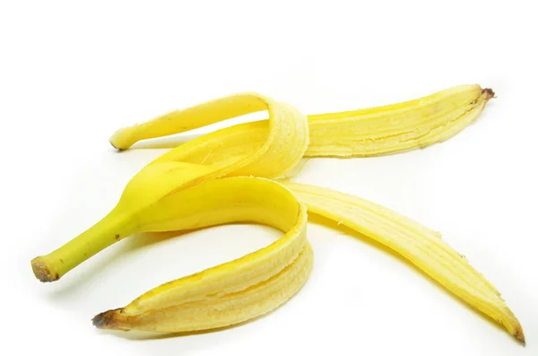 Geschälte Bananenschale — Stockfoto