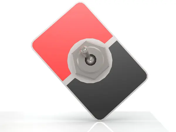 空白の赤と黒のトグル スイッチ — ストック写真