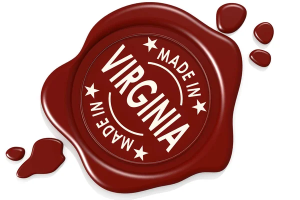 Etikett sigill Made i Virginia — Stockfoto