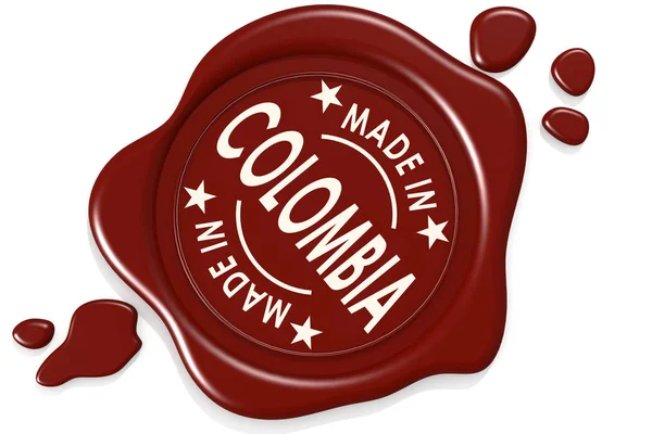Etikett siegel von made in colombia — Stockfoto