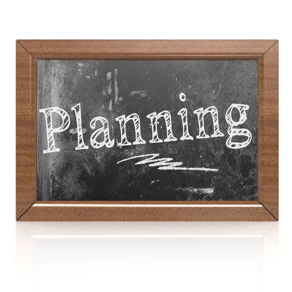 Planering text skriven på blackboard — Stockfoto
