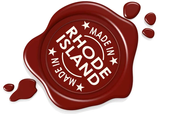 Sello de etiqueta de Made in Rhode Island — Foto de Stock