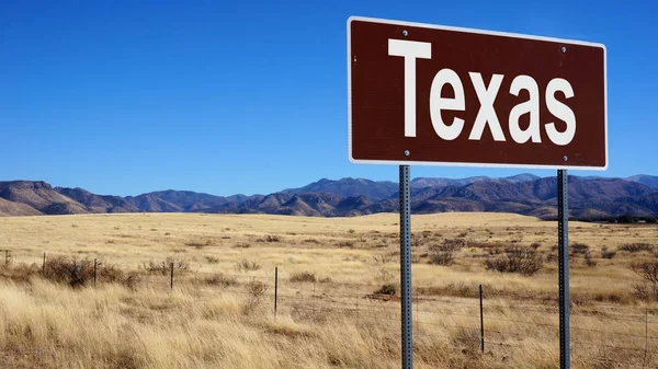 Texas brown road sign — Stock Photo, Image
