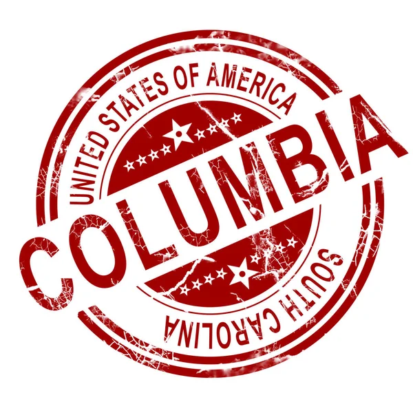 Columbia South Carolina Briefmarke mit weißem Hintergrund — Stockfoto