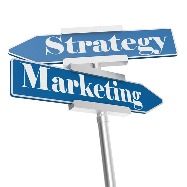 Segni di marketing e strategia — Foto Stock