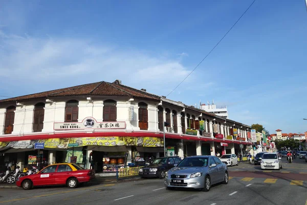旧街道和建筑在马来西亚槟城乔治市 — 图库照片
